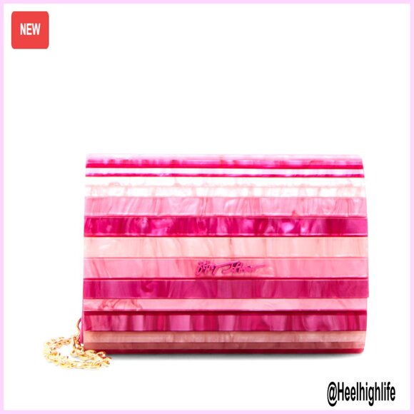 Flexible Acrylic Micro Clutch with Removable Crossbody Strap